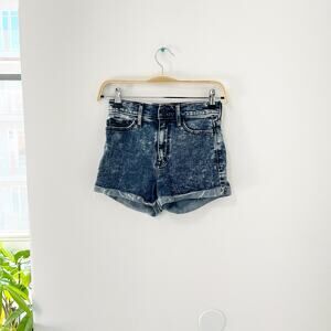 Abercrombie & Fitch Blue Acid Wash Cutoff Denim Shorts Size 25